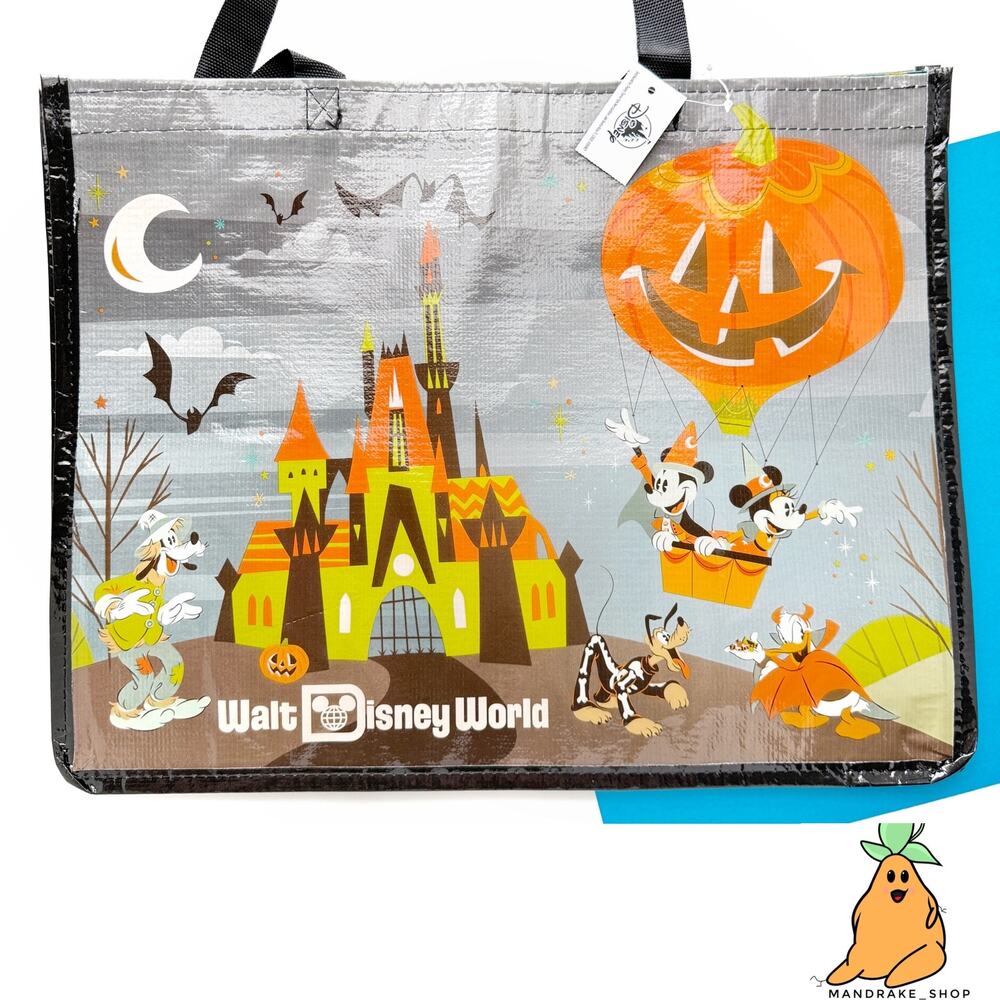 Disney Halloween Tote Reusable Mickey Pluto Donald Goofy Trick or Treat Bag 2025